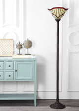 Smith Tiffany Style 70.5" Torchiere LED Floor Lamp - JONATHAN Y