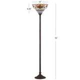 Davis Tiffany Style 70" Torchiere LED Floor Lamp - JONATHAN Y