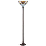 Davis Tiffany Style 70" Torchiere LED Floor Lamp - JONATHAN Y