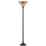Davis Tiffany Style 70" Torchiere LED Floor Lamp - JONATHAN Y