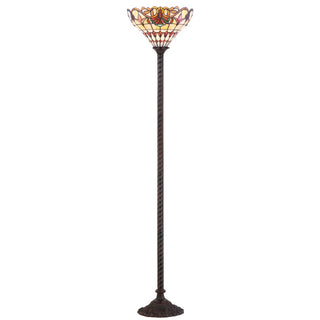 Davis Tiffany Style 70" Torchiere LED Floor Lamp - JONATHAN Y