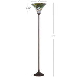 Botanical Tiffany Style 71" Torchiere LED Floor Lamp