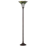 Botanical Tiffany Style 71" Torchiere LED Floor Lamp