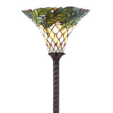 Botanical Tiffany Style 71" Torchiere LED Floor Lamp