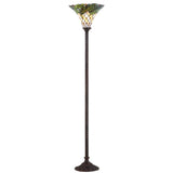 Botanical Tiffany Style 71" Torchiere LED Floor Lamp