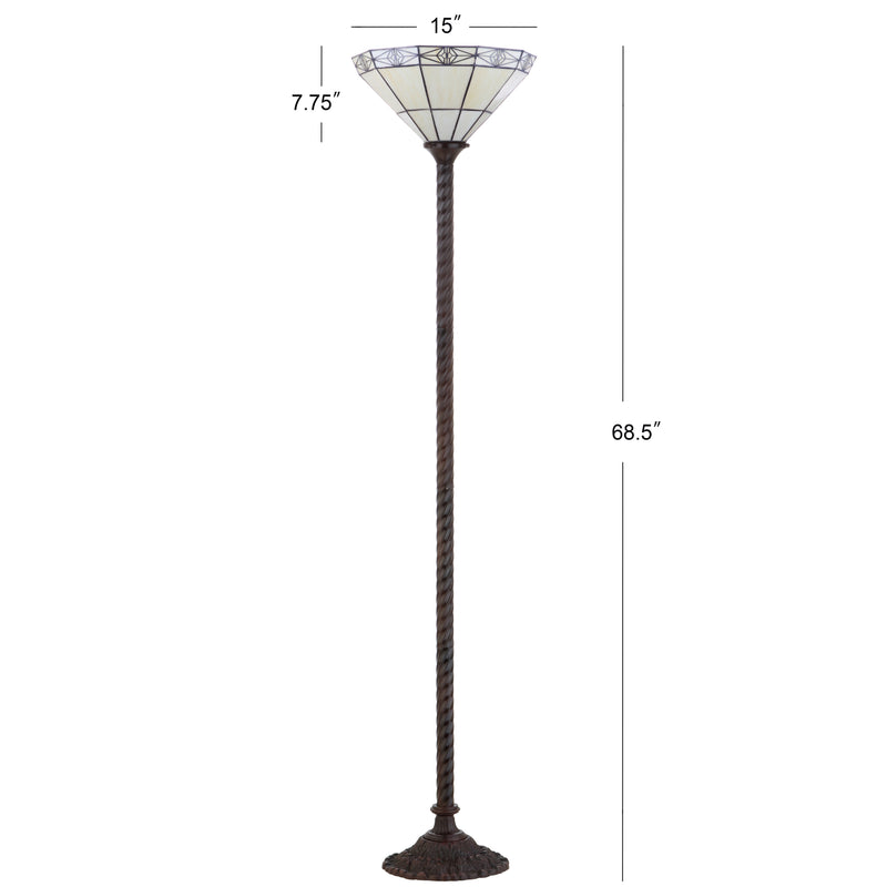Moore Tiffany Style 68.57" Torchiere LED Floor Lamp - JONATHAN Y