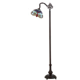Dragonfly Tiffany Style 60" Arched LED Floor Lamp - JONATHAN Y