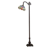 Dragonfly Tiffany Style 60" Arched LED Floor Lamp - JONATHAN Y