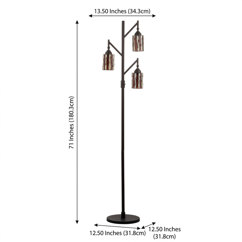 Clark Tiffany-Style 71" Multi-Light LED Floor Lamp Bronze – DIM