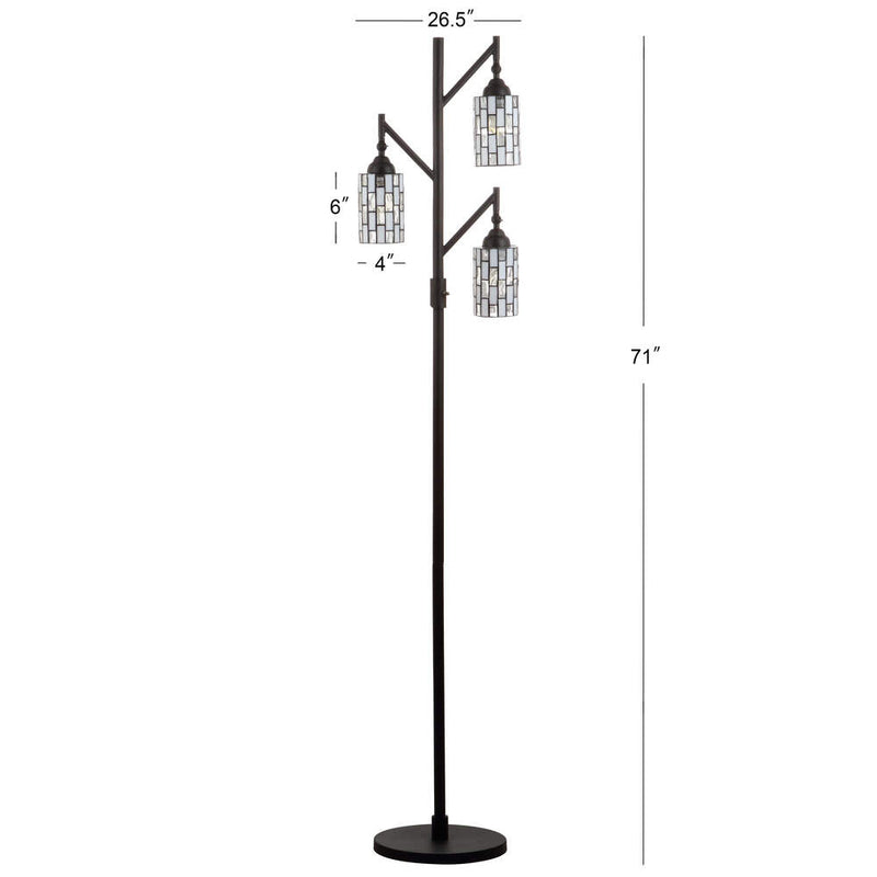 Lewis Tiffany-Style 71" Multi-Light LED Floor Lamp