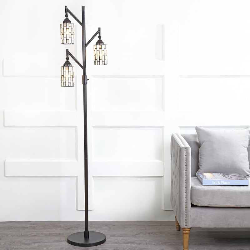 Lewis Tiffany-Style 71" Multi-Light LED Floor Lamp