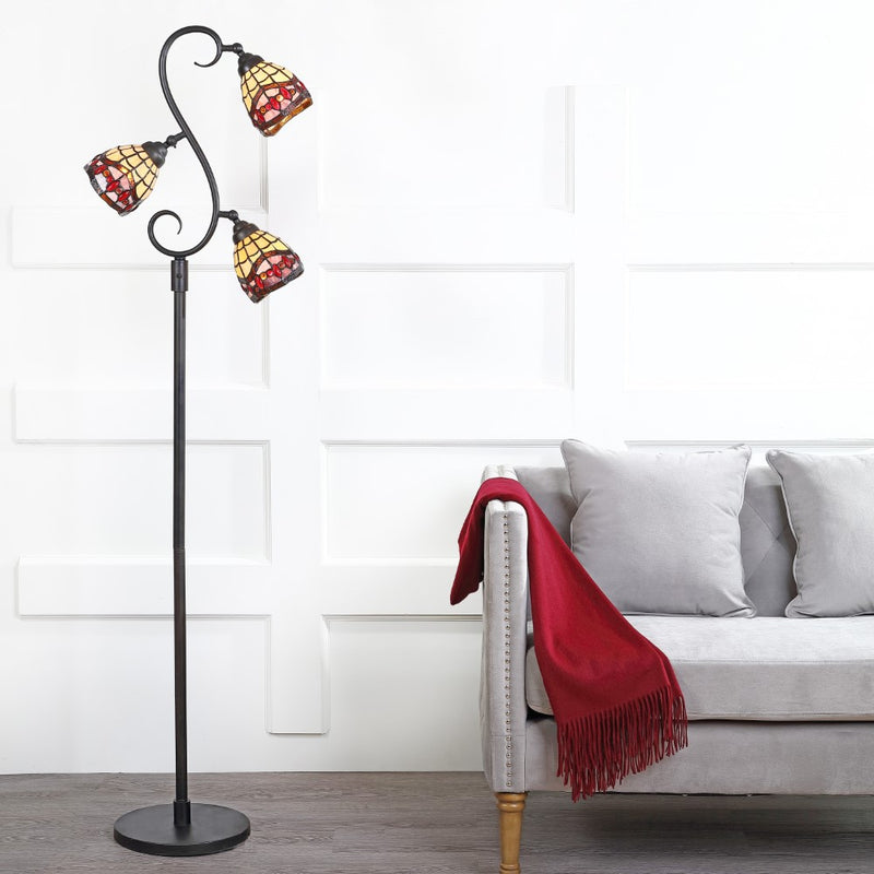 Walker Tiffany-Style 70.5" Multi-Light LED Floor Lamp - JONATHAN Y