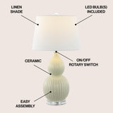 Thatcher 28.25" Ceramic LED Table Lamp - JONATHAN Y
