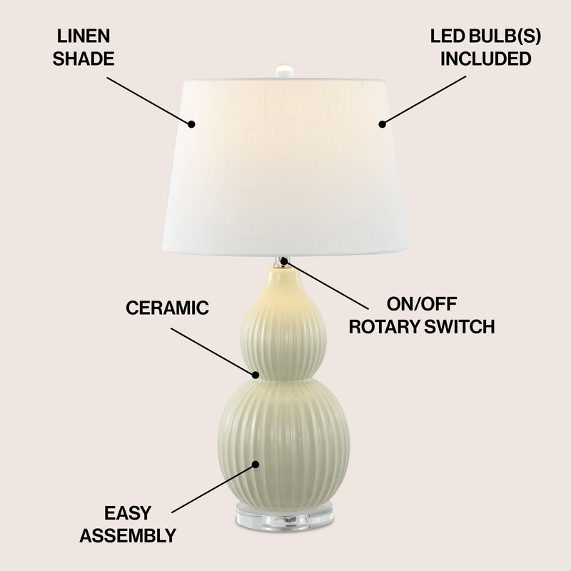 Thatcher 28.25" Ceramic LED Table Lamp - JONATHAN Y