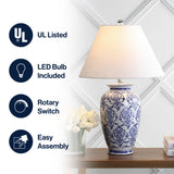 Juliana 26.25" Chinoiserie Ceramic LED Table Lamp