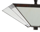 Julian 15.7" Tiffany Style Glass/Metal LED Semi - JONATHAN Y