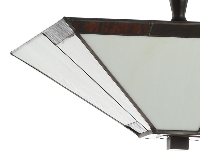 Julian 15.7" Tiffany Style Glass/Metal LED Semi - JONATHAN Y