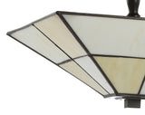 Juliana 15.7" Tiffany Style Glass/Metal LED Semi - JONATHAN Y