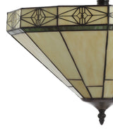 Jasmine 16" Tiffany Style Glass/Metal LED Semi - JONATHAN Y