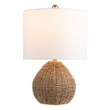 Kona 20.5" Bohemian Classic Rattan/Iron LED Table Lamp