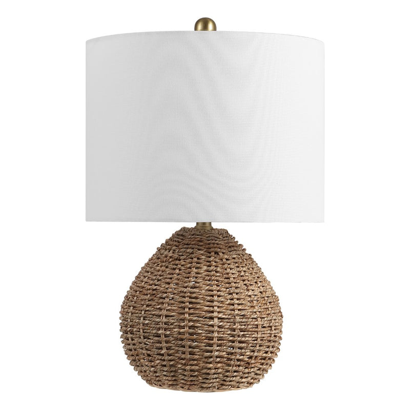 Kona 20.5" Bohemian Classic Rattan/Iron LED Table Lamp
