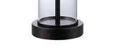 Abner 21" Glass Modern Contemporary USB Charging LED Table Lamp - JONATHAN Y
