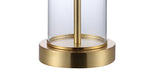 Abner 21" Glass Modern Contemporary USB Charging LED Table Lamp - JONATHAN Y