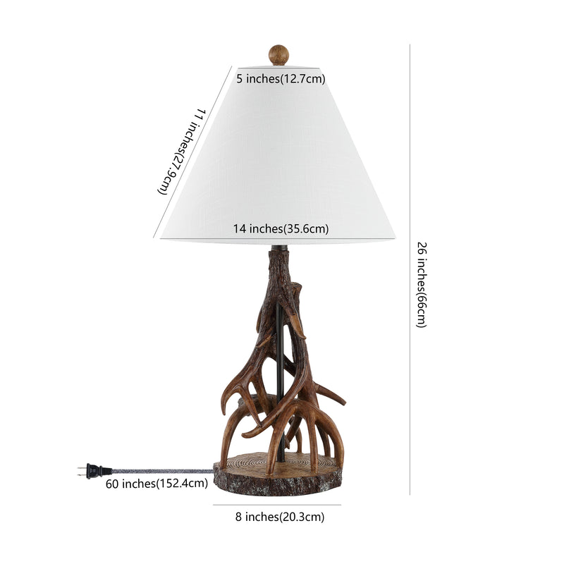 Cabell 26"  Farmhouse Rustic Iron LED Table Lamp - JONATHAN Y