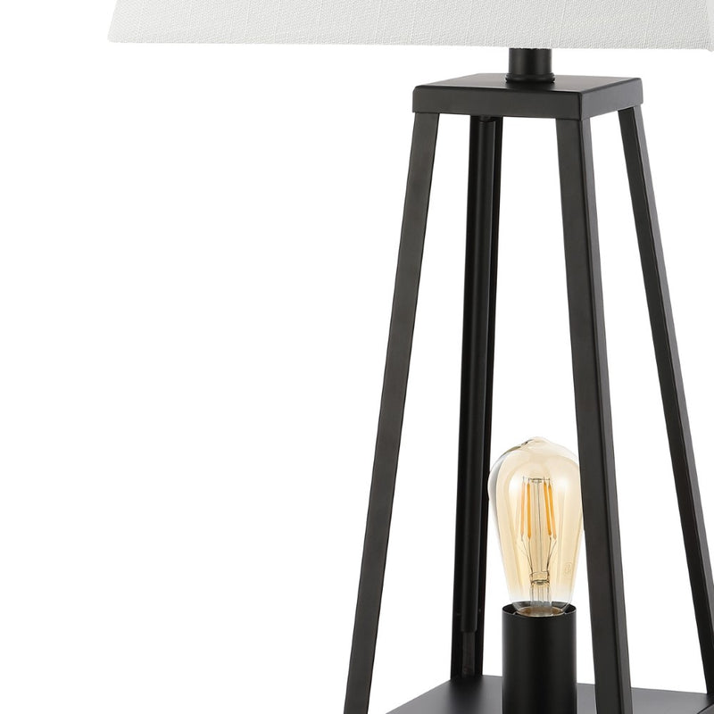 Waylon 28.5" Classic Industrial Iron Nightlight LED Table Lamp with USB Charging Port - JONATHAN Y