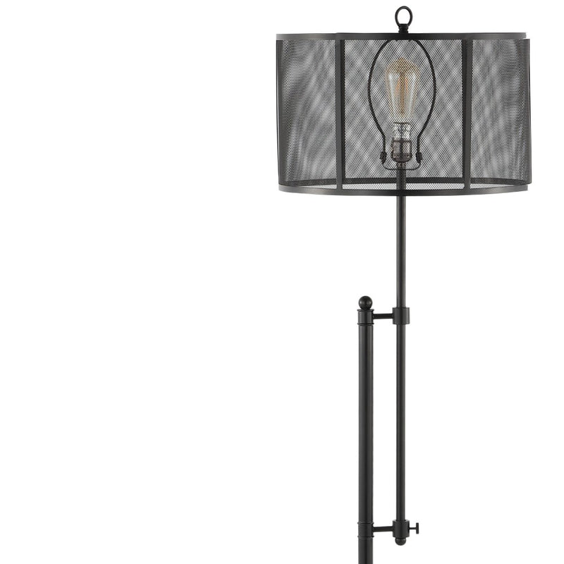 Noah 64.5" Modern Industrial Iron Height-Adjustable LED Floor Lamp - JONATHAN Y