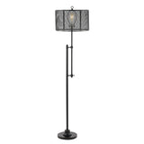 Noah 64.5" Modern Industrial Iron Height-Adjustable LED Floor Lamp - JONATHAN Y