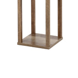 Etagere 63.5" Rustic Bohemian Wooden LED 3-Shelf Floor Lamp with Pull-Chain - JONATHAN Y