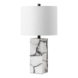 Elizabeth 24.25" Contemporary Coastal Alabaster LED Table Lamp with Body Night Light