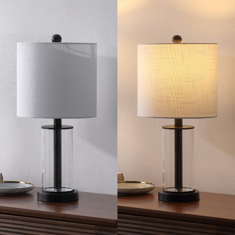 Amner 20.5" Glass Modern Contemporary Fillable Glass LED Table Lamp