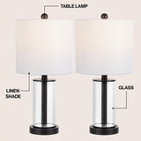 Amner 20.5" Glass Modern Contemporary Fillable Glass LED Table Lamp