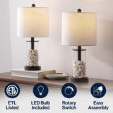 Amner 20.5" Glass Modern Contemporary Fillable Glass LED Table Lamp