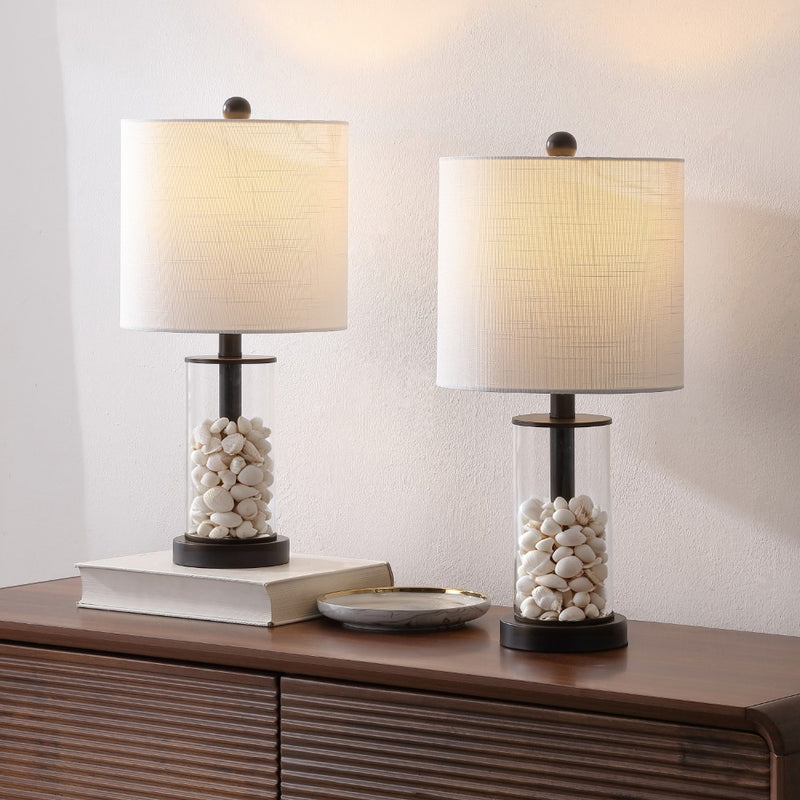 Amner 20.5" Glass Modern Contemporary Fillable Glass LED Table Lamp