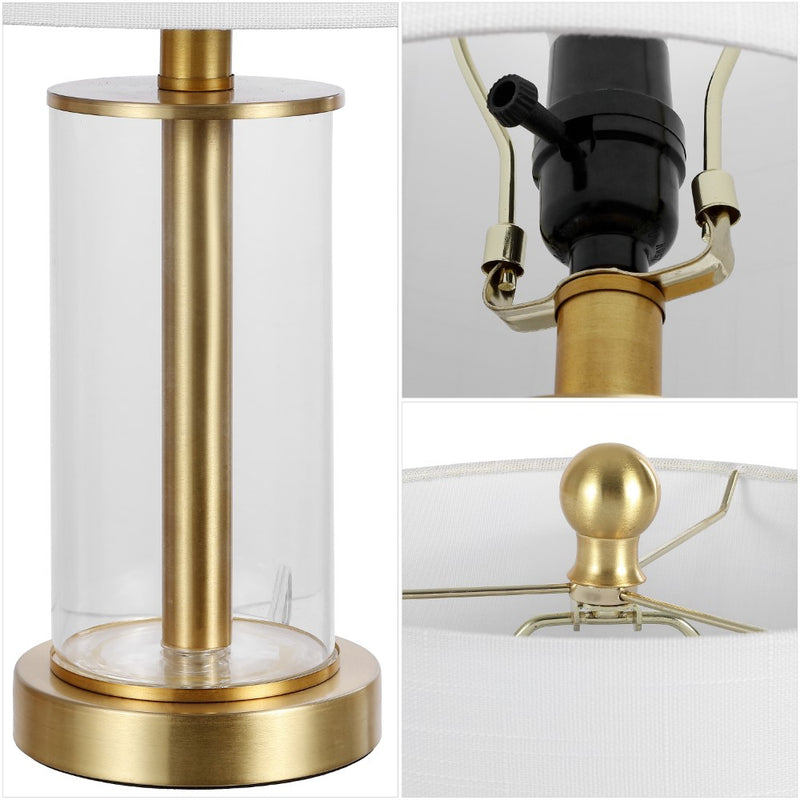 Amner 20.5" Glass Modern Contemporary Fillable Glass LED Table Lamp