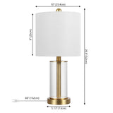Amner 20.5" Glass Modern Contemporary Fillable Glass LED Table Lamp