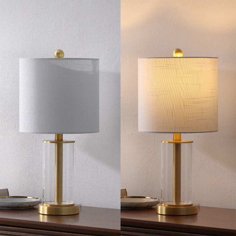 Amner 20.5" Glass Modern Contemporary Fillable Glass LED Table Lamp