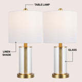 Amner 20.5" Glass Modern Contemporary Fillable Glass LED Table Lamp
