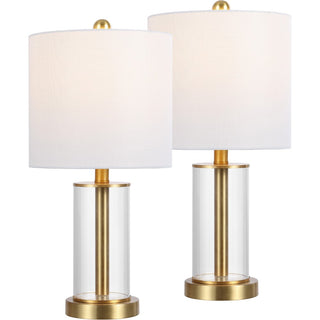 Amner 20.5" Glass Modern Contemporary Fillable Glass LED Table Lamp
