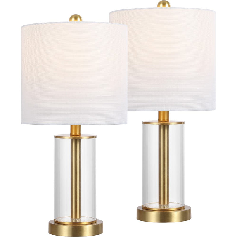 Amner 20.5" Glass Modern Contemporary Fillable Glass LED Table Lamp