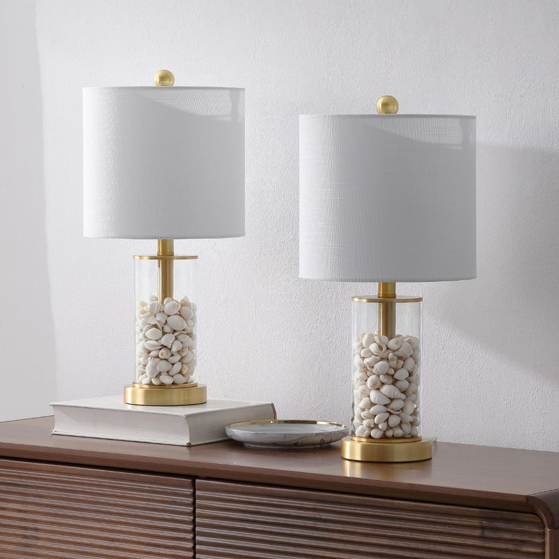Amner 20.5" Glass Modern Contemporary Fillable Glass LED Table Lamp