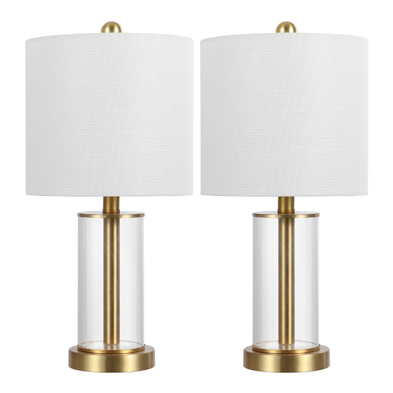Amner 20.5" Glass Modern Contemporary Fillable Glass LED Table Lamp