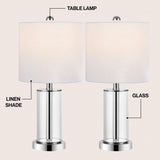 Amner 20.5" Glass Modern Contemporary Fillable Glass LED Table Lamp