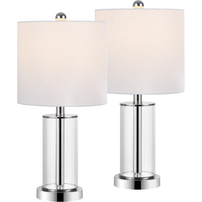 Amner 20.5" Glass Modern Contemporary Fillable Glass LED Table Lamp