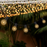 Indoor/Outdoor 25 ft. Contemporary Rustic Incandescent G40 Bistro Globe Bulb String Lights