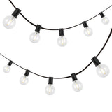 Indoor/Outdoor 25 ft. Contemporary Rustic Incandescent G40 Bistro Globe Bulb String Lights