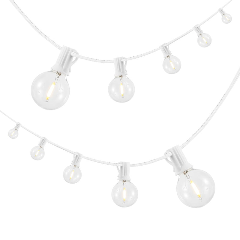 Indoor/Outdoor 25 ft. Contemporary Rustic Incandescent G40 Bistro Globe Bulb String Lights